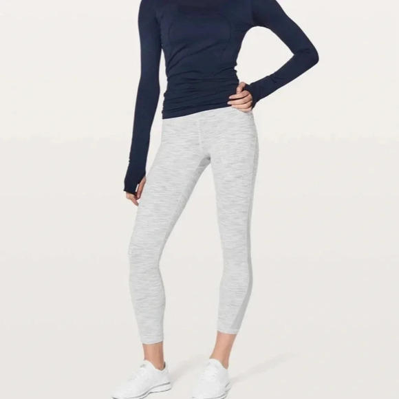 Lululemon sz 6 Train Times 7/8 Pant *25" We Are From Space Ice Grey Alpine White - Picture 3 of 13